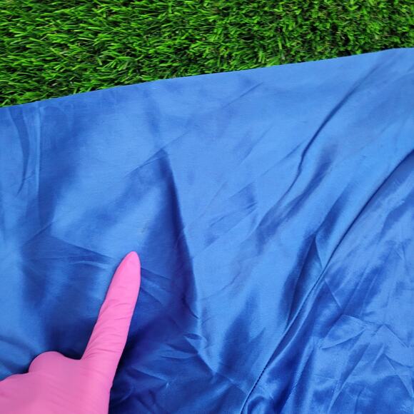 Vintage 80s New York Giants Varsity Bomber Jacket L/XL Chalk-Line Retro NFL Crop - Picture 4 of 15